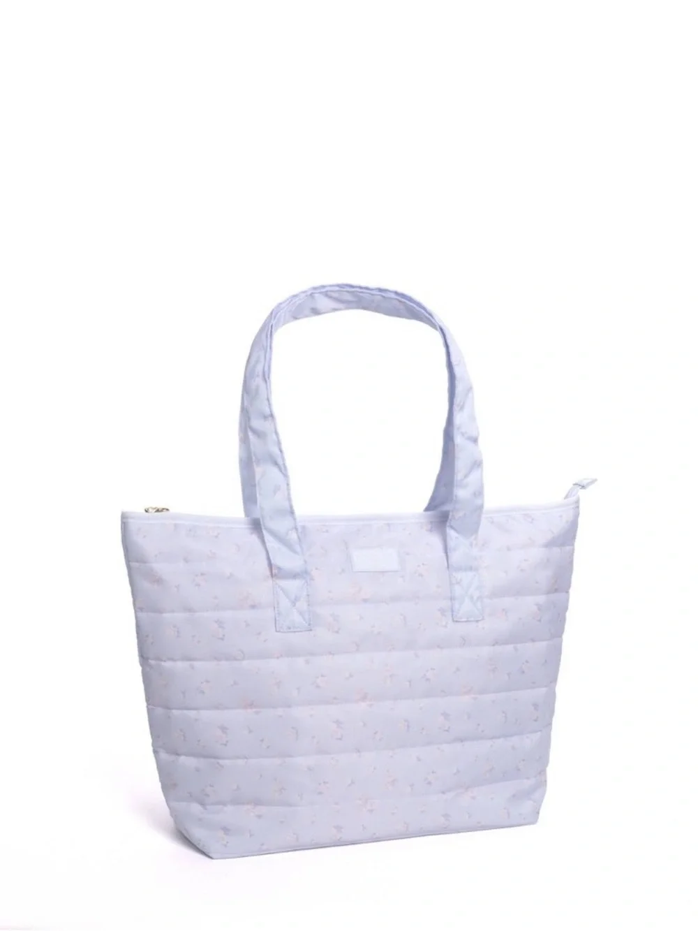 LoveShackFancy │ Yoobi Everblooming Rosettes Ditsy Quilted Tote Bag Light Blue